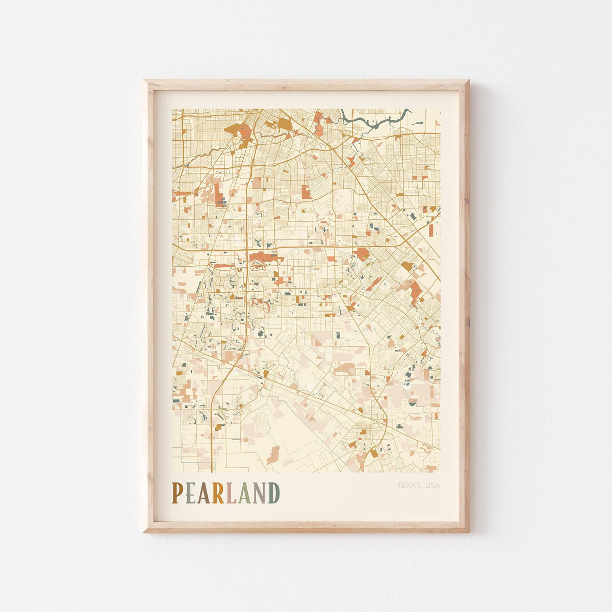 pearland, texas map poster - image 1