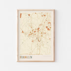 franklin, tennessee map poster - image 1