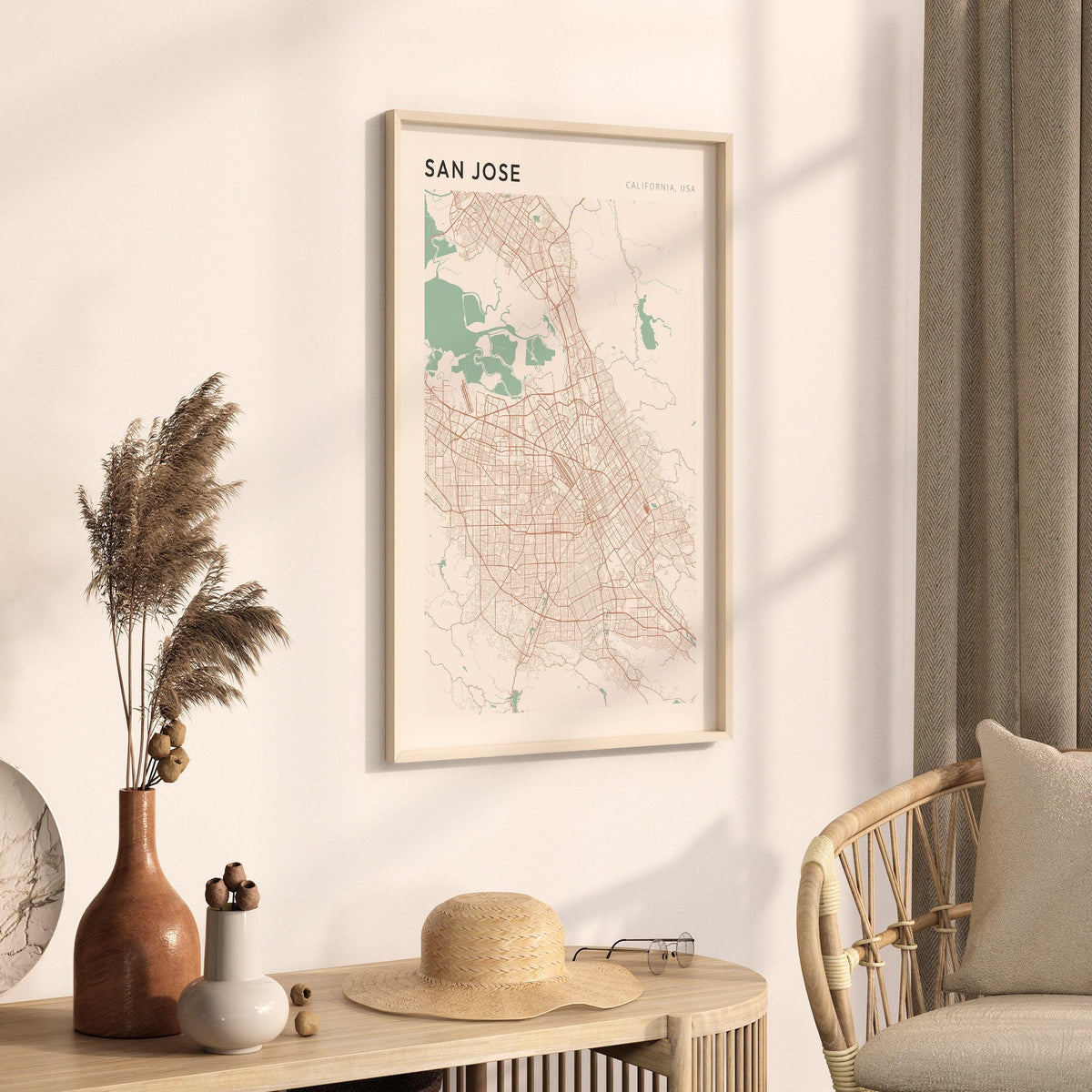 san jose, california map poster - image 2