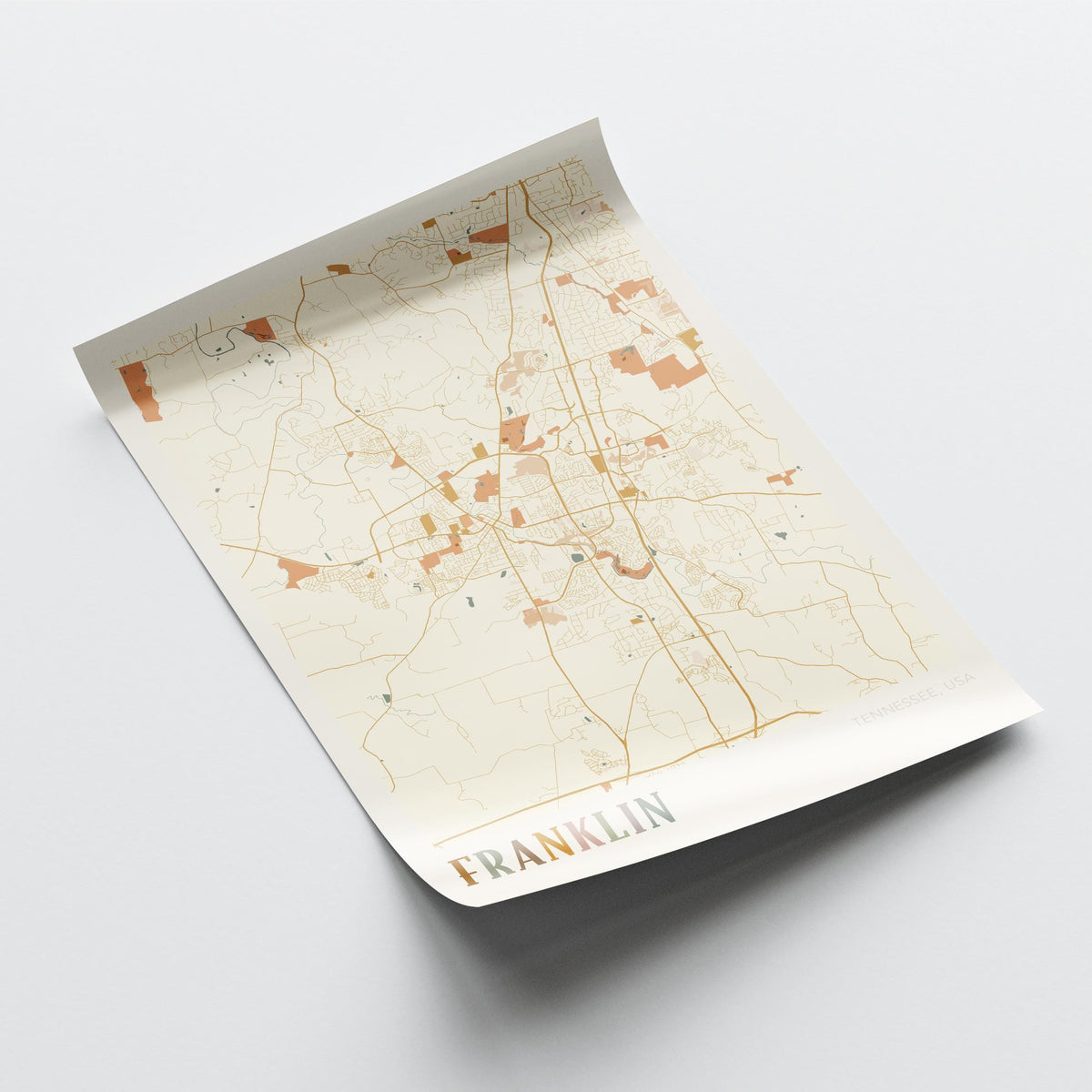 franklin, tennessee map poster - image 4