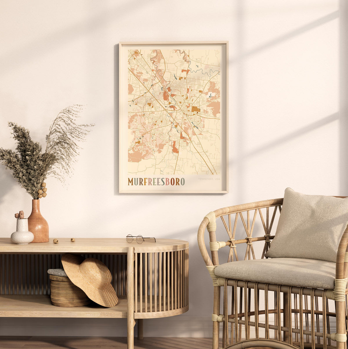 murfreesboro, tennessee map poster - image 3