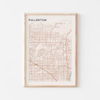 fullerton, california map poster - image 1