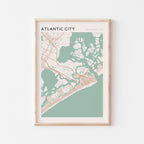 atlantic city, new jersey map poster - image 1