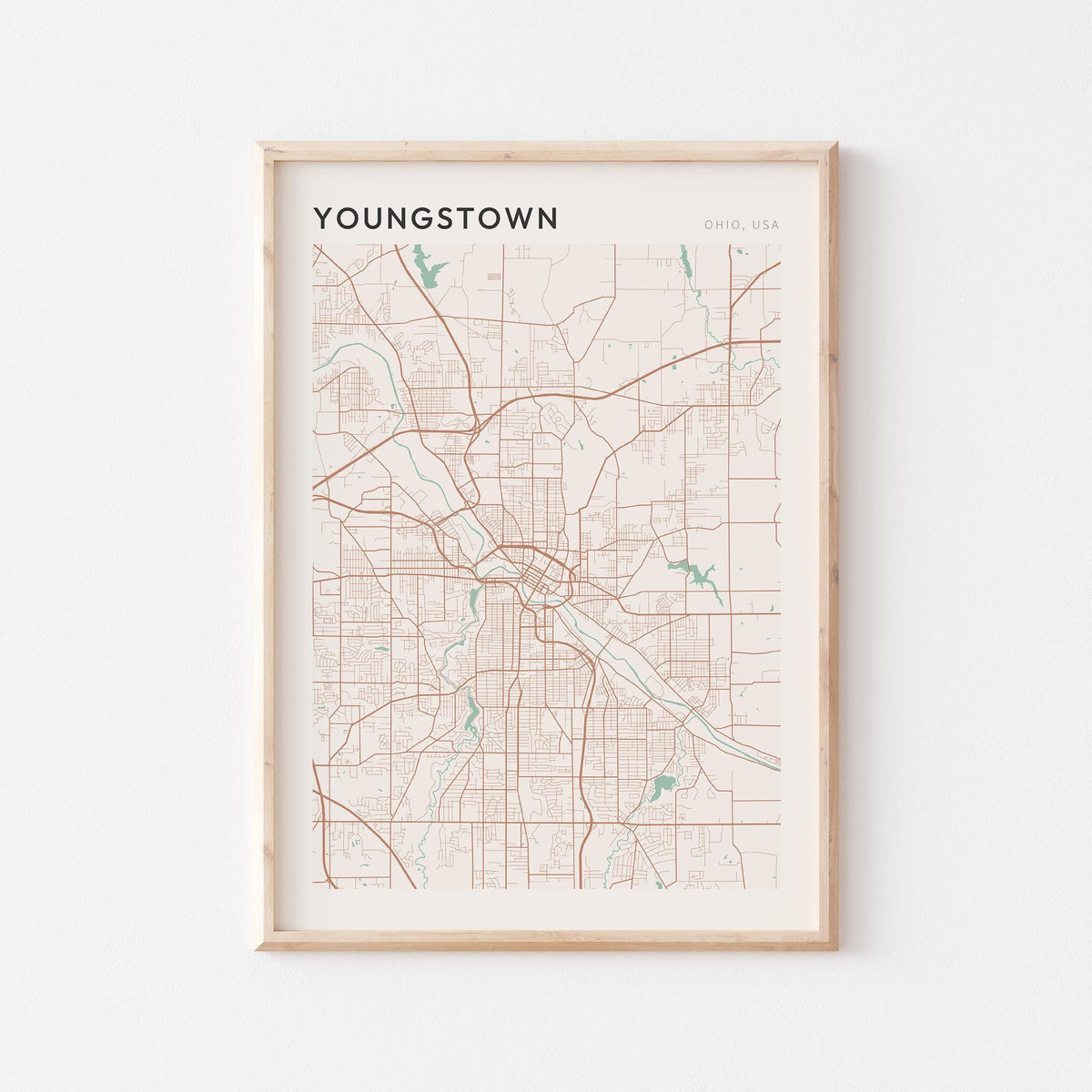 youngstown, ohio map poster - image 1