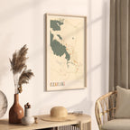 clearlake, california map poster - image 2