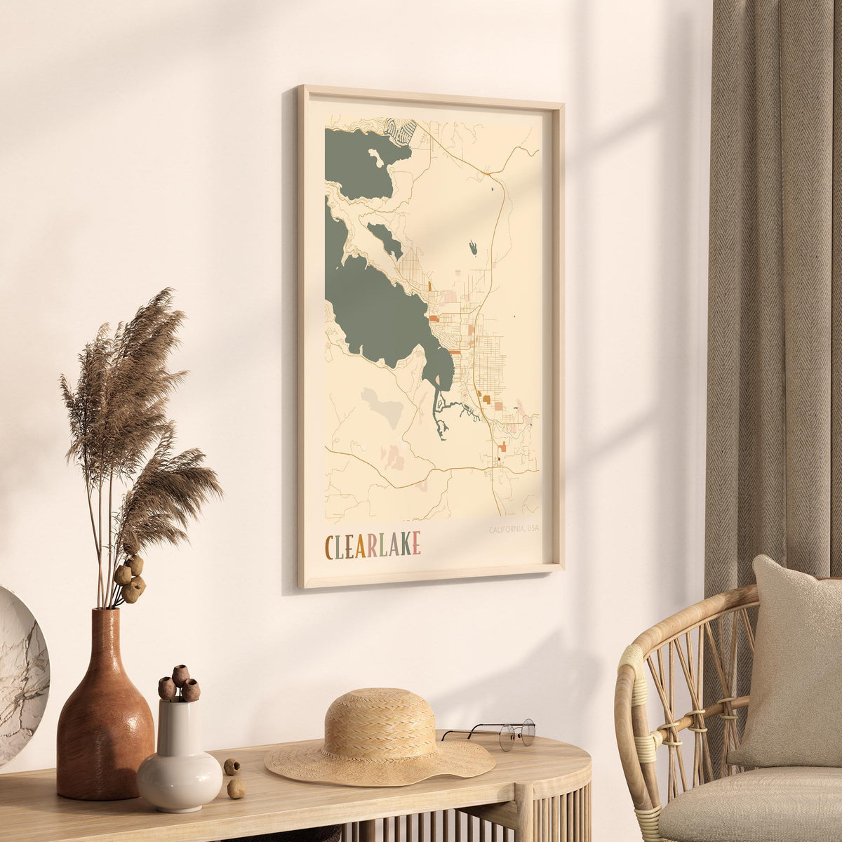 clearlake, california map poster - image 2