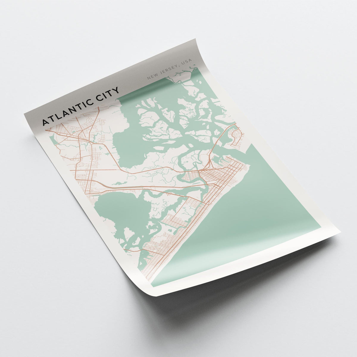 atlantic city, new jersey map poster - image 4