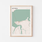 astoria, oregon map poster - image 1