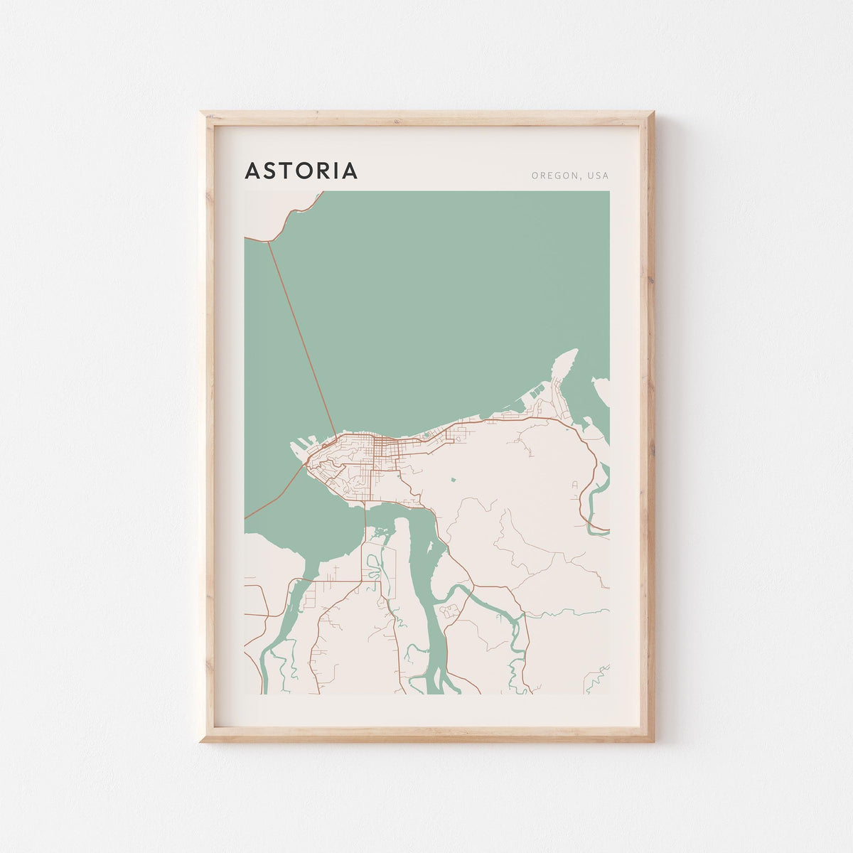 astoria, oregon map poster - image 1