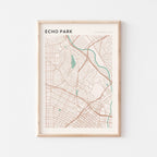 echo park, california map poster - image 1
