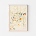 albany, georgia map poster - image 1