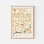 fontana, california map poster - image 1