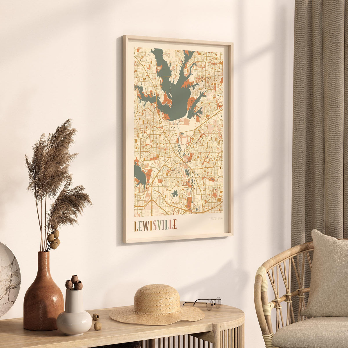lewisville, texas map poster - image 2