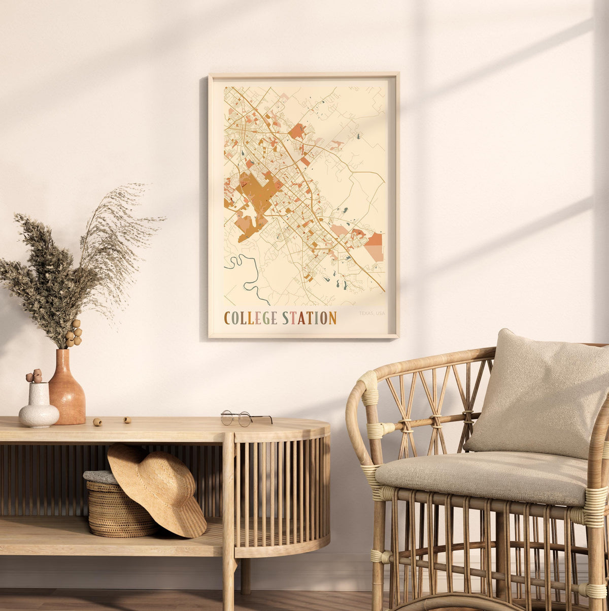 college station, texas map poster - image 3