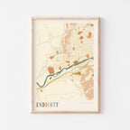 endicott, new york map poster - image 1