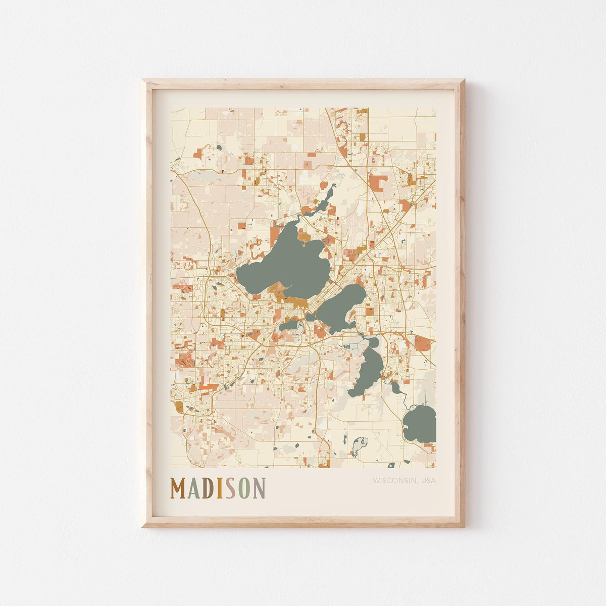 madison, wisconsin map poster - image 1