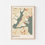 bayonne, new jersey map poster - image 1