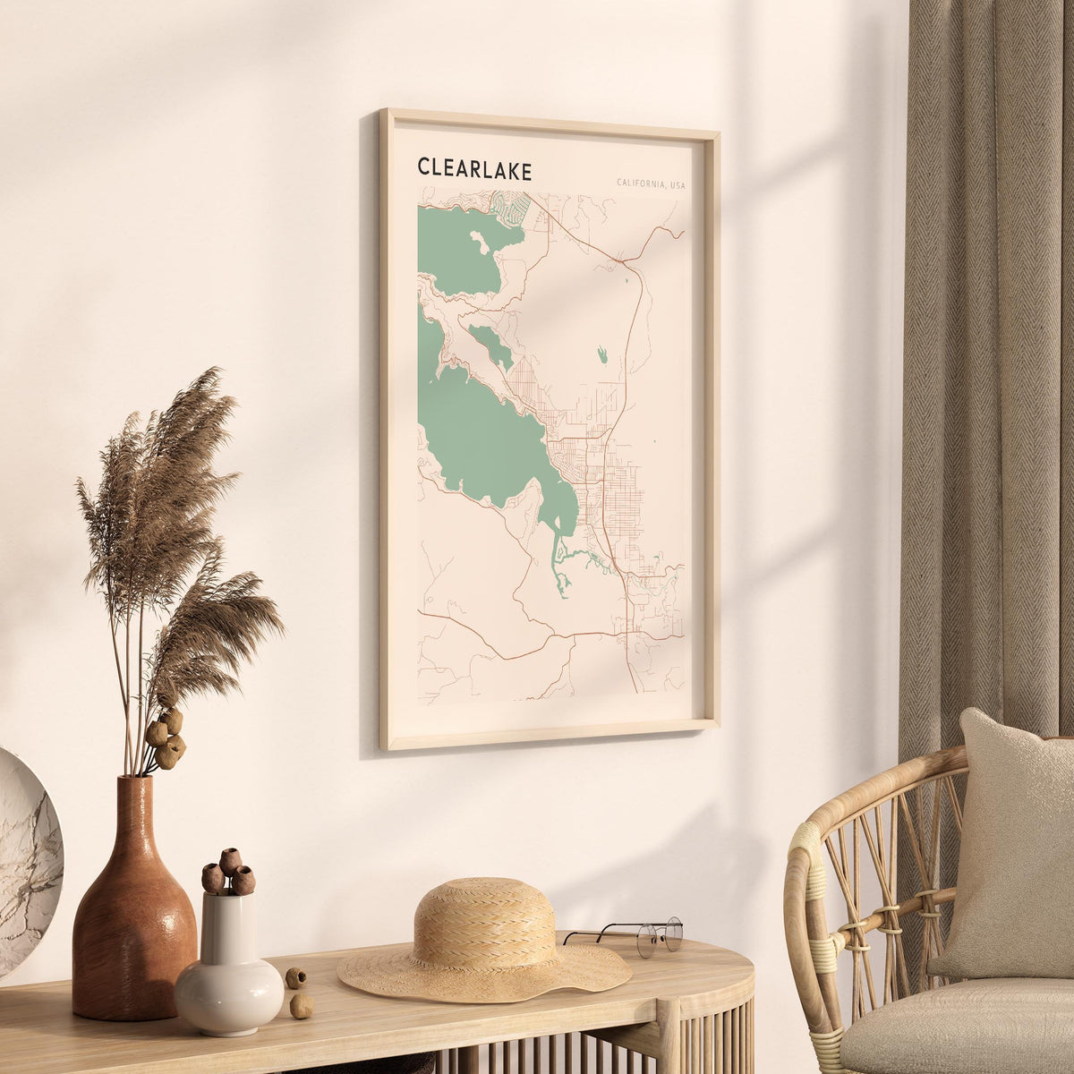 clearlake, california map poster - image 2