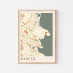 san rafael, california map poster - image 1