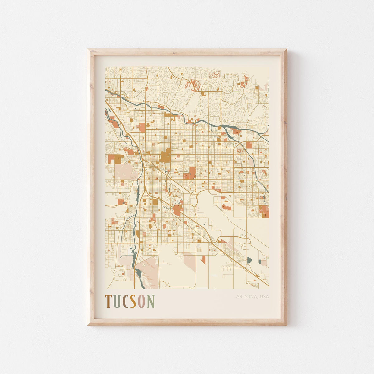 tucson, arizona map poster - image 1