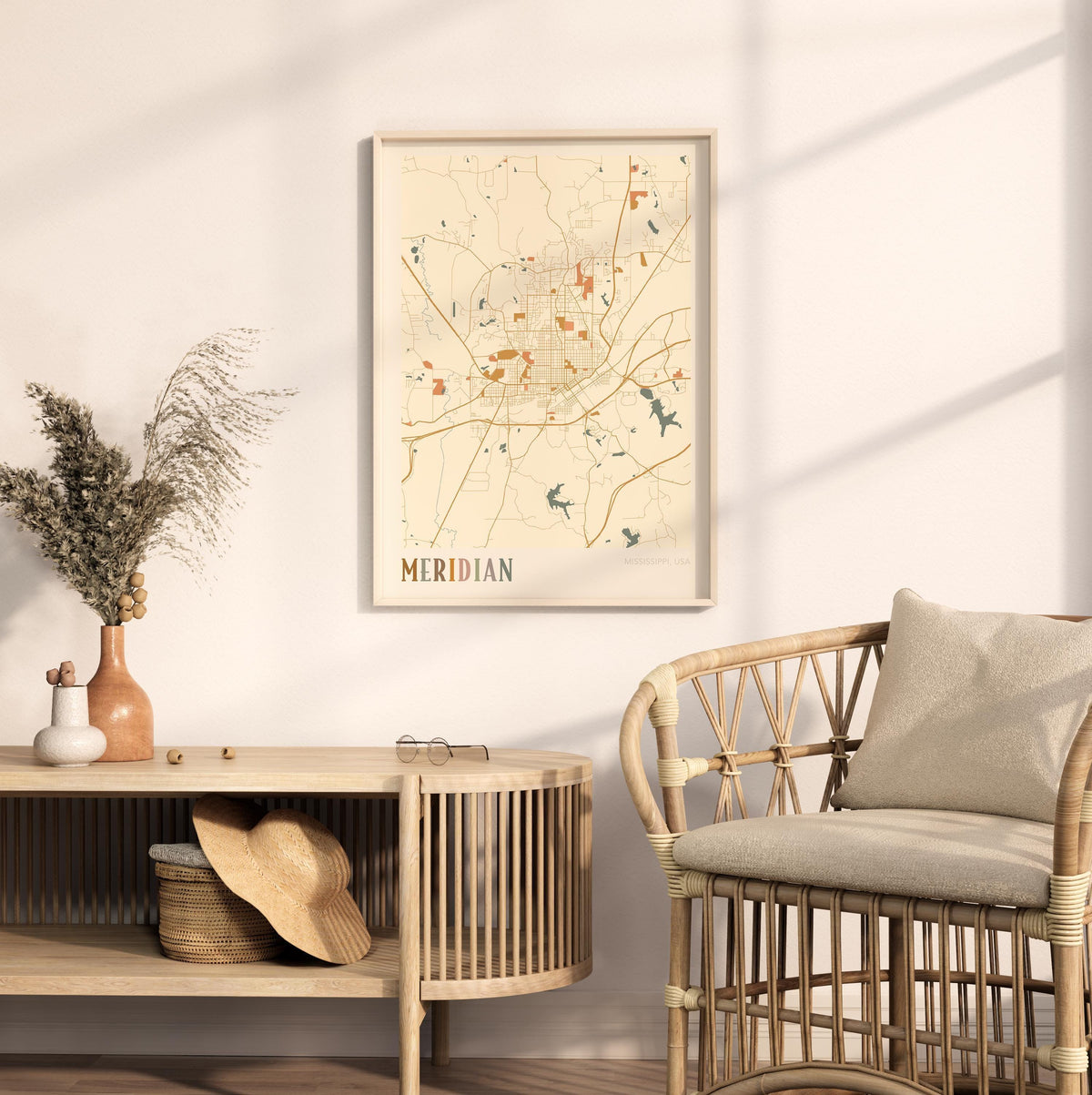 meridian, mississippi map poster - image 3