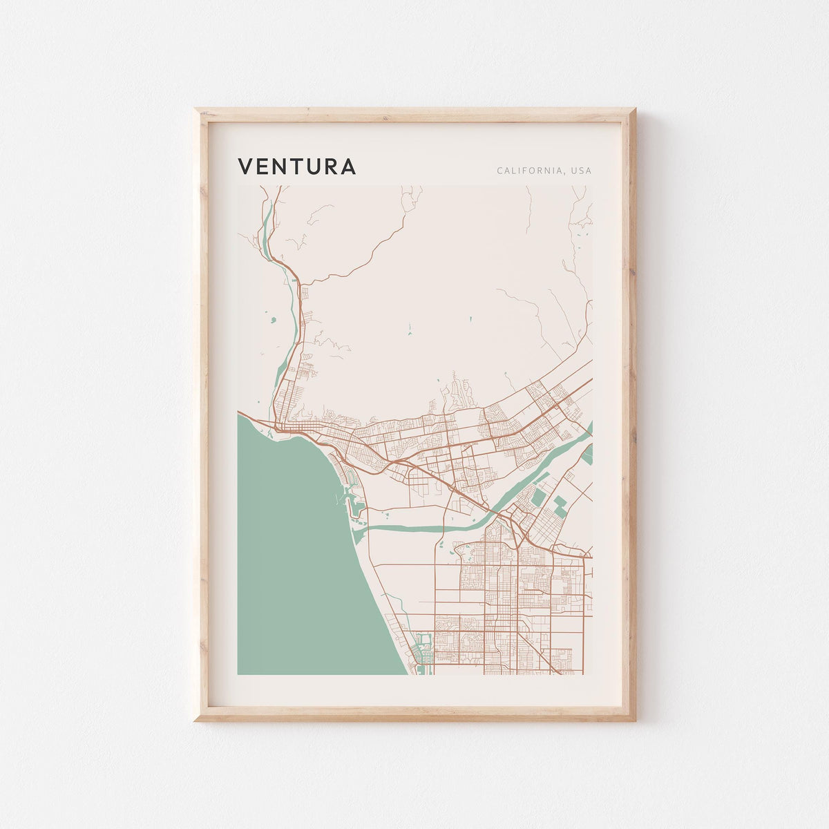 ventura, california map poster - image 1