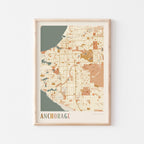 anchorage, alaska map poster - image 1