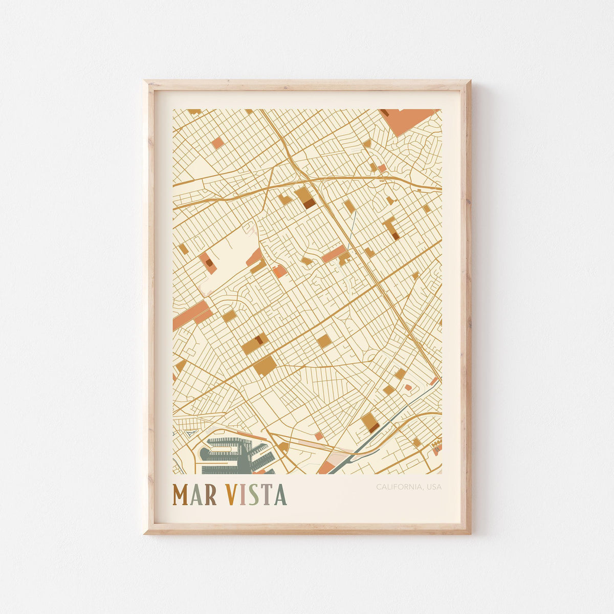 mar vista, california map poster - image 1