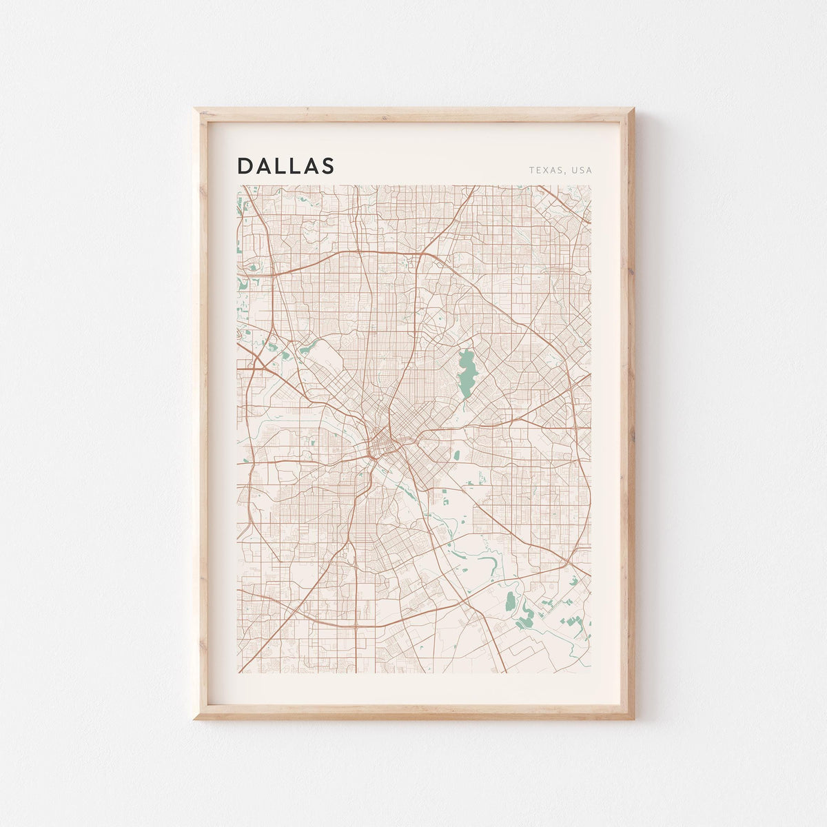 dallas, texas map poster - image 1
