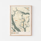 beaufort, south carolina map poster - image 1
