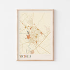 victoria, texas map poster - image 1
