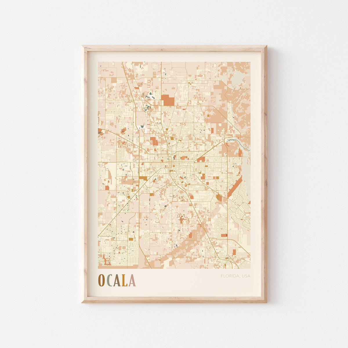 ocala, florida map poster - image 1
