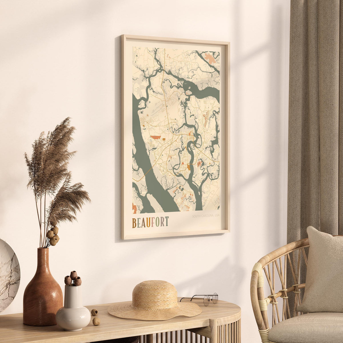 beaufort, south carolina map poster - image 2