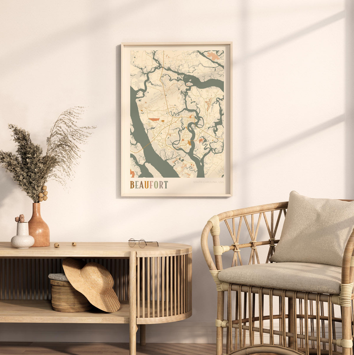 beaufort, south carolina map poster - image 3