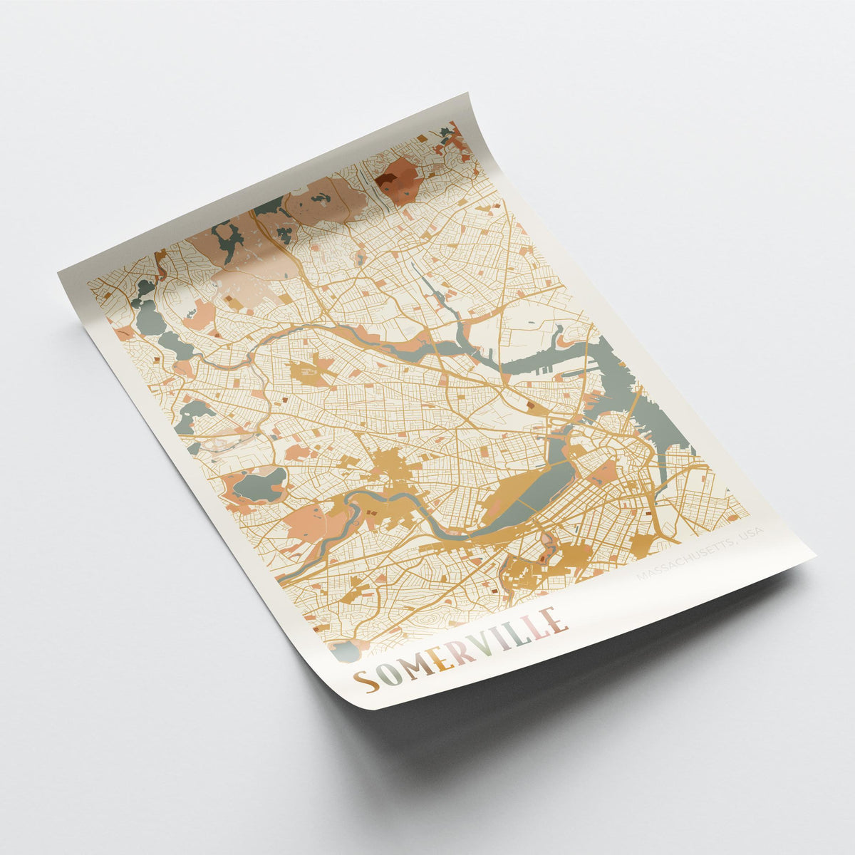 somerville, massachusetts map poster - image 4