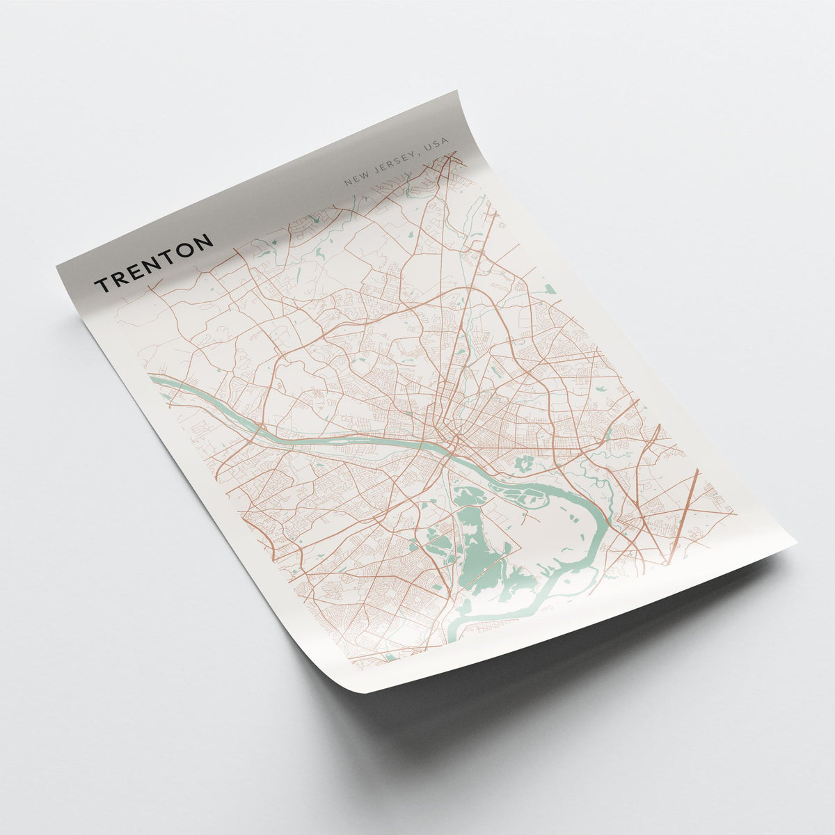 trenton, new jersey map poster - image 4