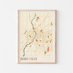 idaho falls, idaho map poster - image 1