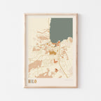 hilo, hawaii map poster - image 1