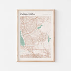 chula vista, california map poster - image 1
