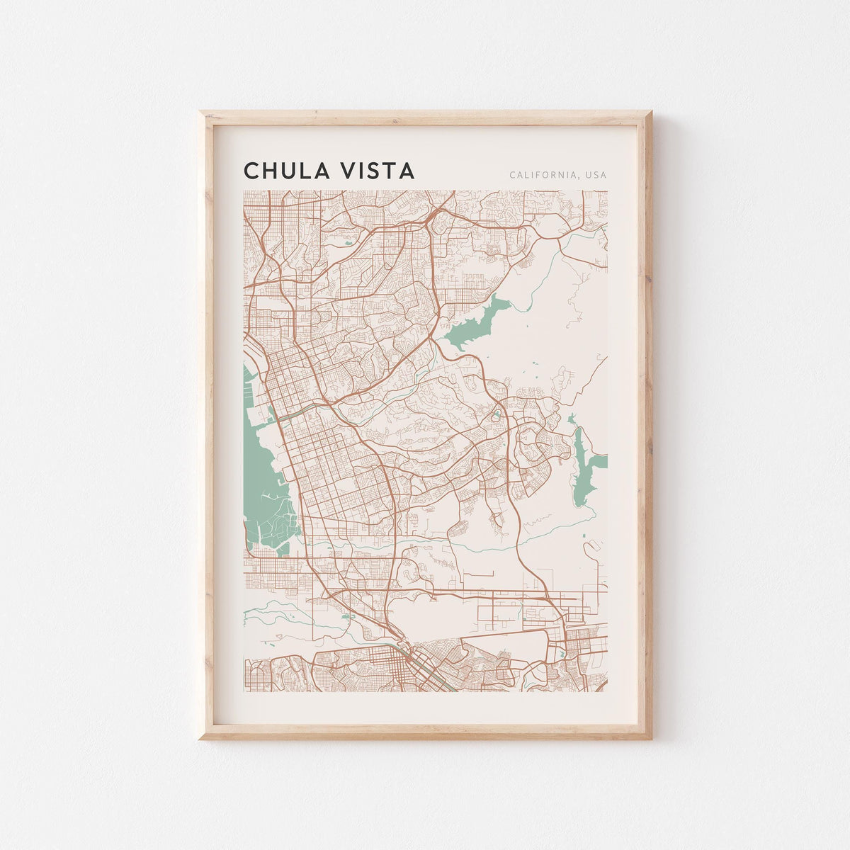 chula vista, california map poster - image 1