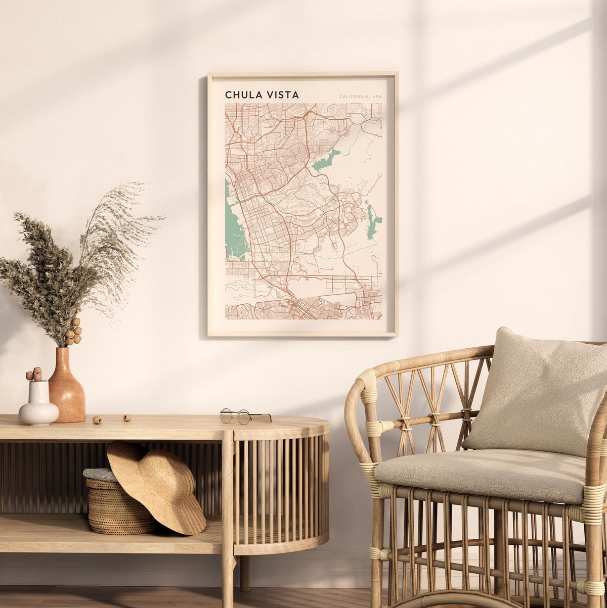 chula vista, california map poster - image 3