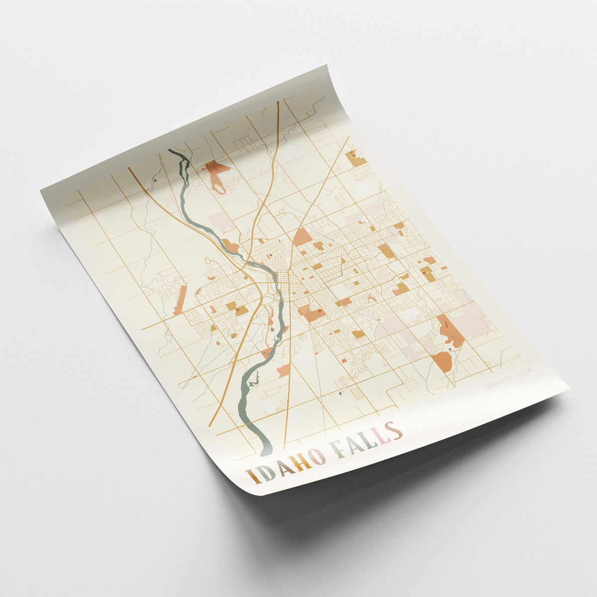 idaho falls, idaho map poster - image 4