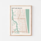 neptune beach, florida map poster - image 1