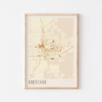 cheyenne, wyoming map poster - image 1