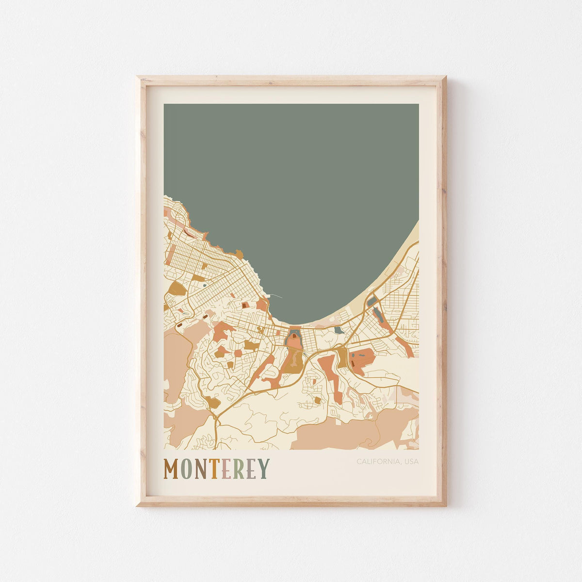 monterey, california map poster - image 1