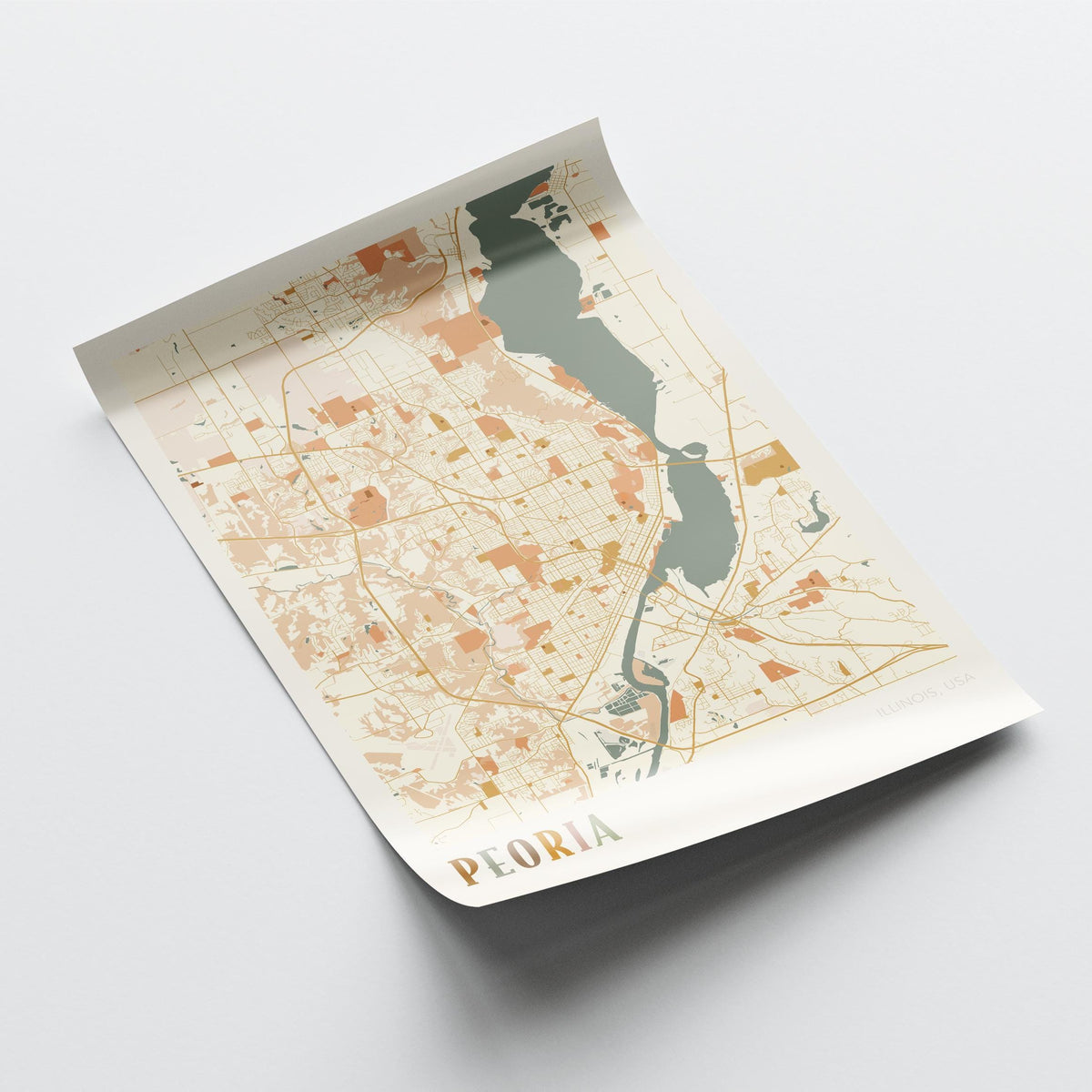 peoria, illinois map poster - image 4