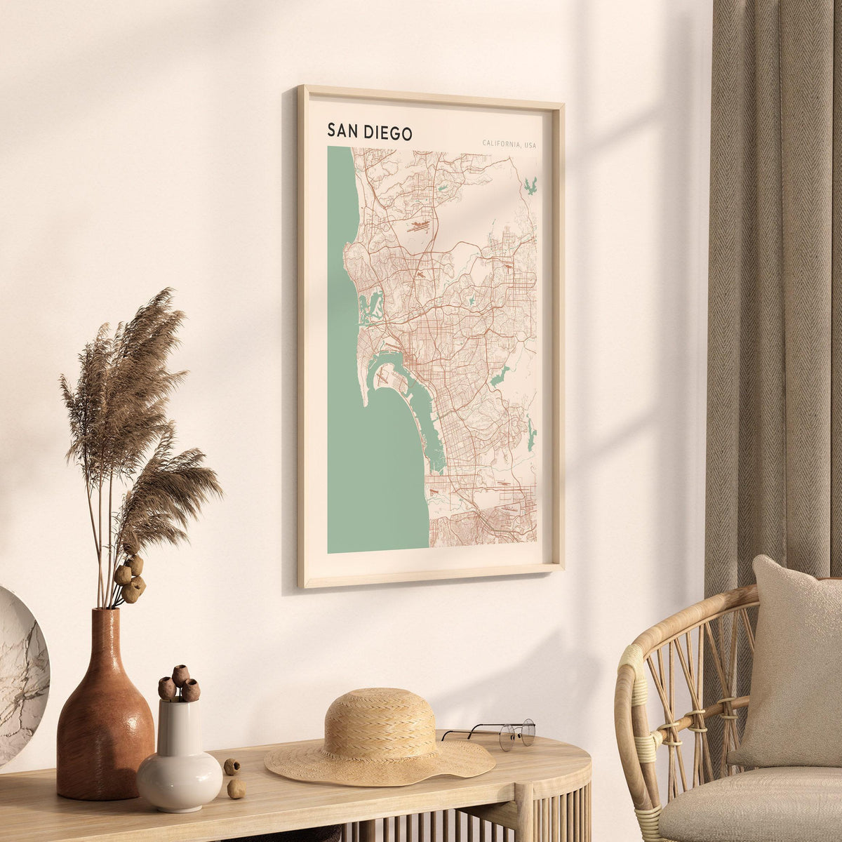 san diego, california map poster - image 2