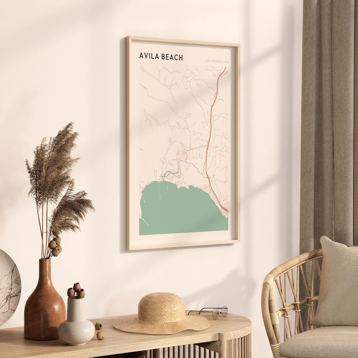 avila beach, california map poster - image 2