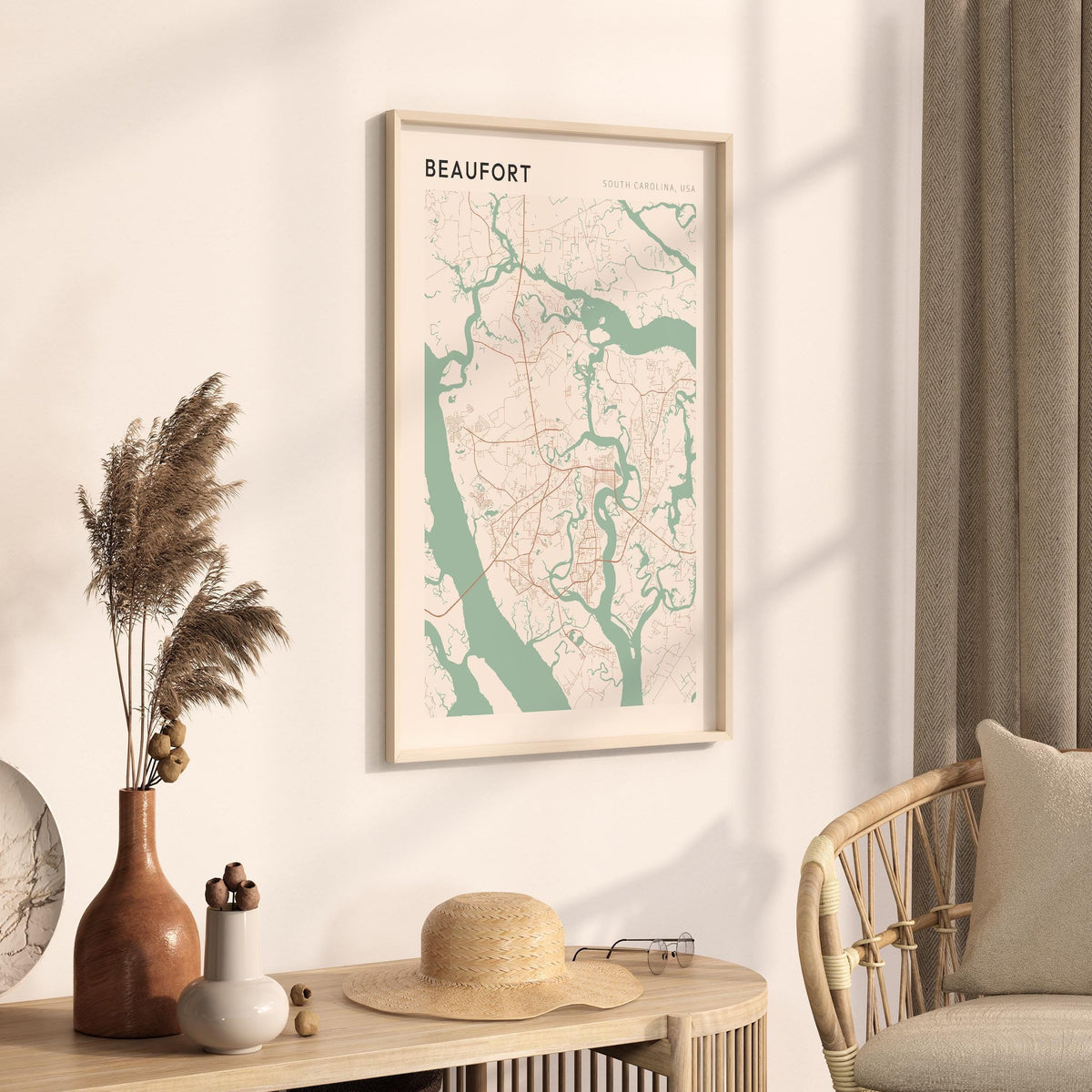 beaufort, south carolina map poster - image 3