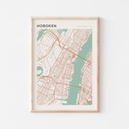 hoboken, new jersey map poster - image 1